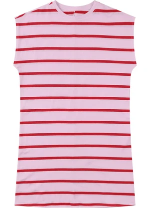 Malwee - Vestido Curto Muscle Listrado Rosa - MALWEE