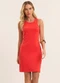 Doce Trama - Vestido Curto Nature em Malha Vermelho - variação: Vermelho