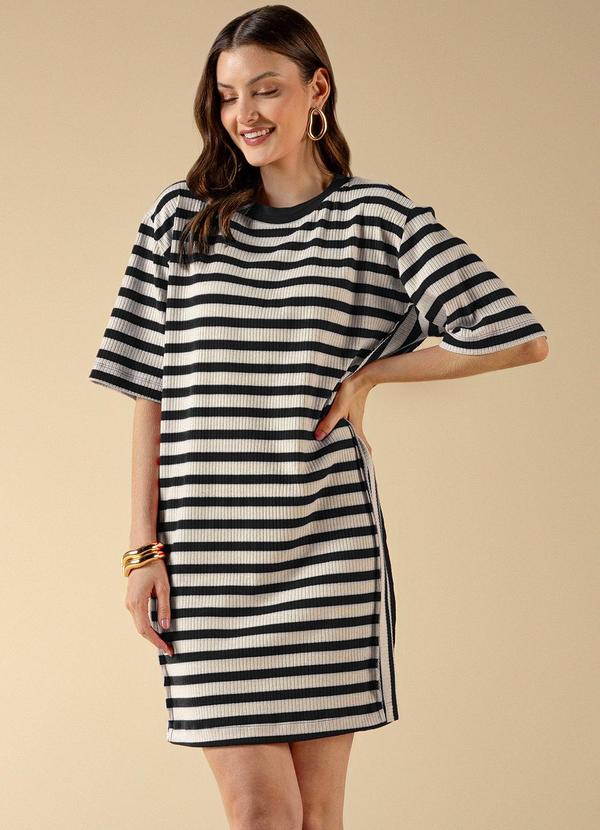 Use Modo - Vestido Curto Navy Retilõnea Azul