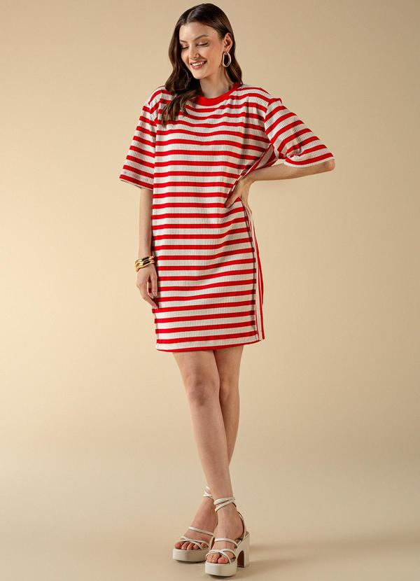 Use Modo - Vestido Curto Navy Retilõnea Vermelho 2