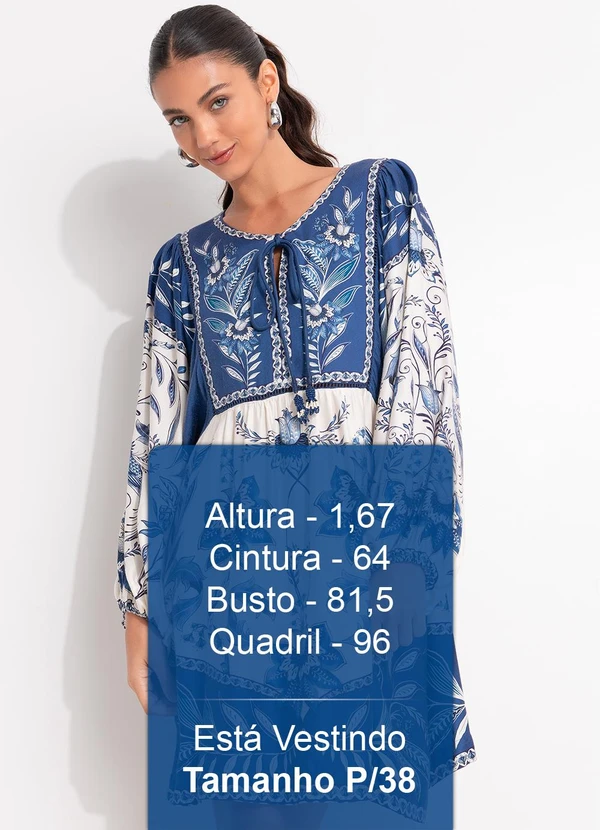 Farm - Vestido Curto Nina Azul 5