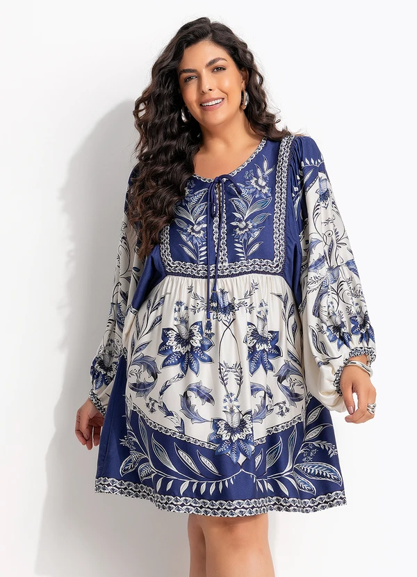 Farm - Vestido Curto Nina Azul 7