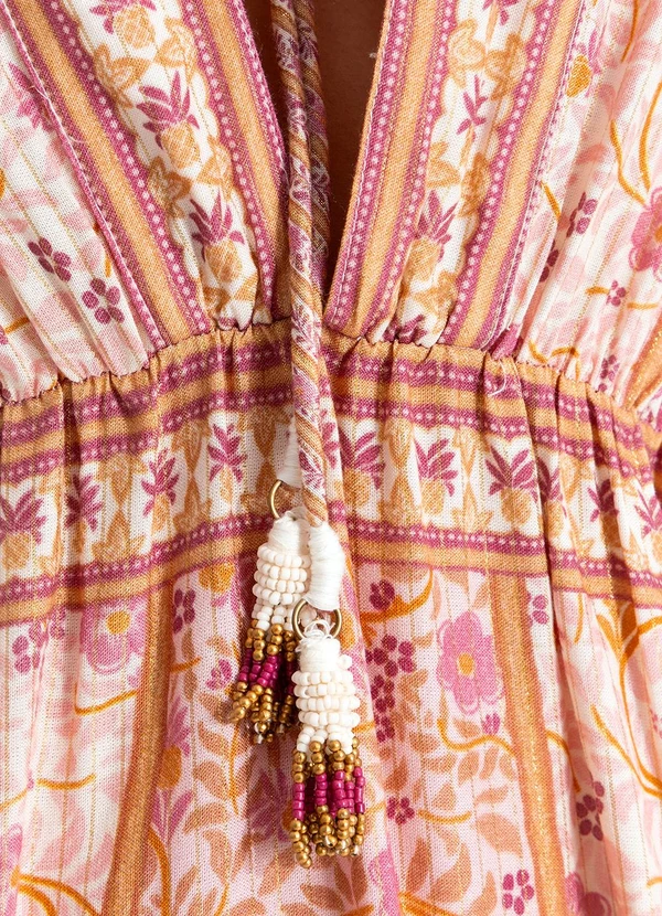 Farm - Vestido Curto no Meu Jardim Rosa 7