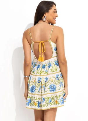 Farm - Vestido Curto Off White - FARM