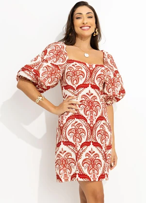 Farm - Vestido Curto Vermelho - FARM