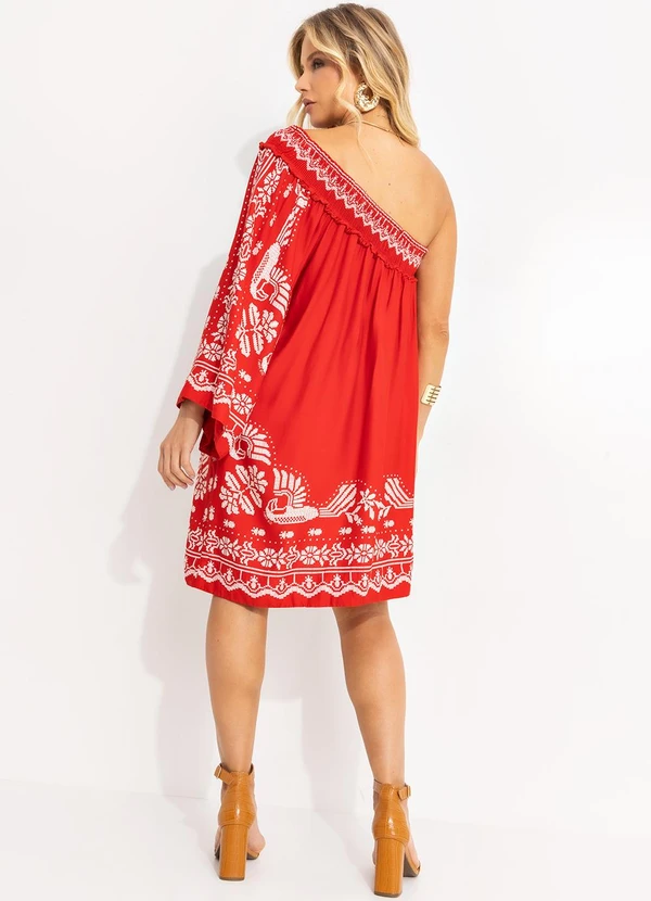 Farm - Vestido Curto Ombro Só Relicário Vermelho 4