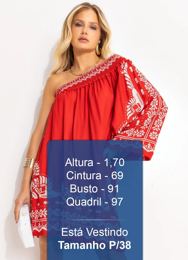 Farm - Vestido Curto Ombro Só Relicário Vermelho 5