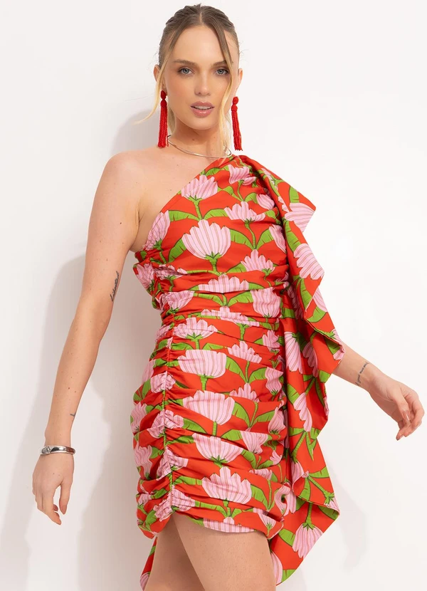 Farm - Vestido Curto Ombro Só Vermelho 6