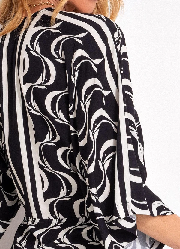 Farm - Vestido Curto Peixe Copa Preto 8