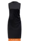 Lunender Mais Mulher - Vestido Curto Plus Size Risca de Giz Bege - variação: Preto