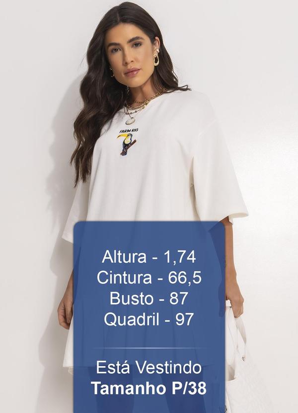 Farm - Vestido Curto Pregas Bordado Off White 5