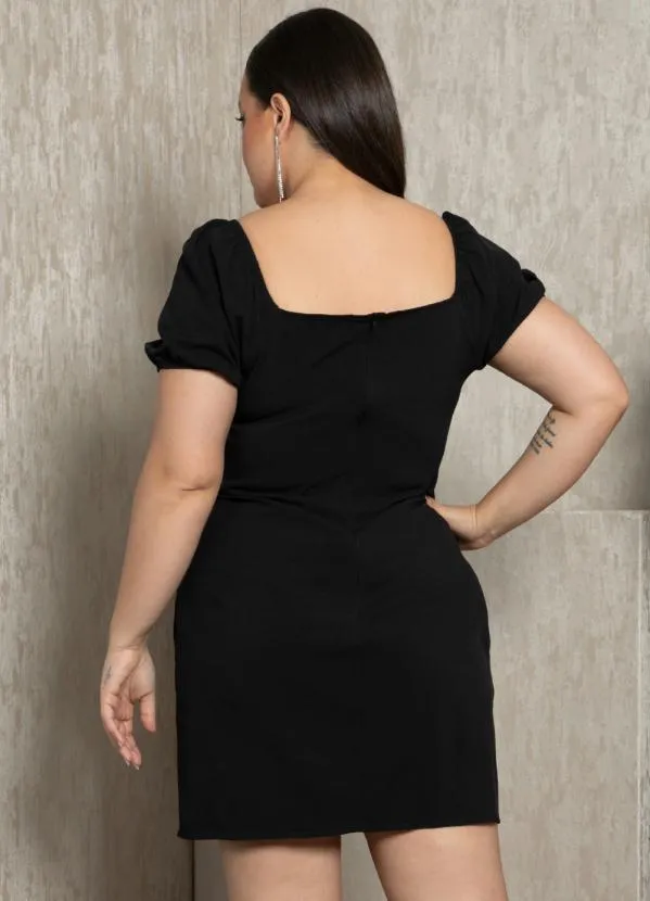 Quintess - Vestido Curto Preto com Franjas de Metal 8