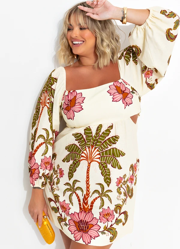 Farm - Vestido Curto Ravenala Off White 12