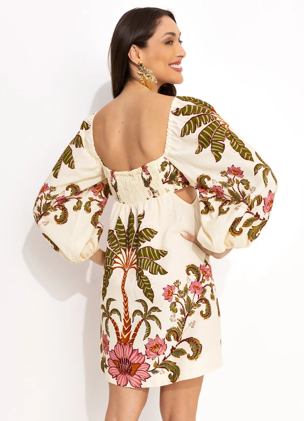 Farm - Vestido Curto Ravenala Off White 2