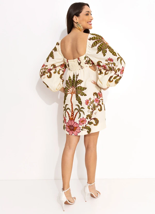Farm - Vestido Curto Ravenala Off White 4