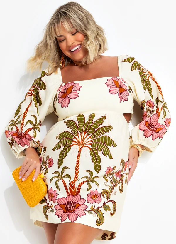 Farm - Vestido Curto Ravenala Off White 9