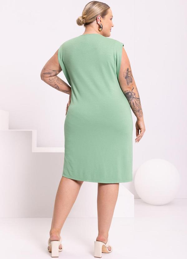 Lunender Mais Mulher - Vestido Curto Recorte no Busto Viscose Verde