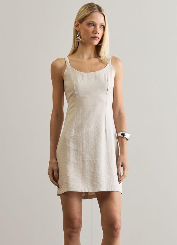 Carlota Costa - Vestido Curto Regata Bege
