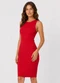 Infinita Cor - Vestido Curto Ribana Canelada Azul - variação: Vermelho