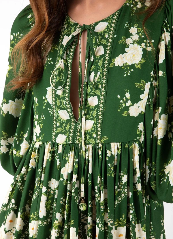 Farm - Vestido Curto Romance Verde 6