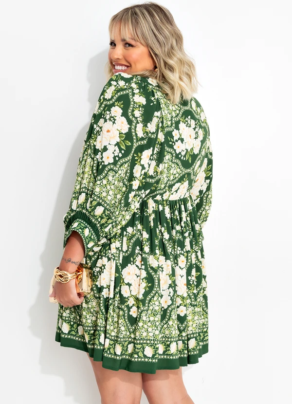 Farm - Vestido Curto Romance Verde 8
