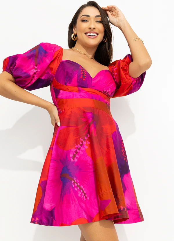 Farm - Vestido Curto Rosa 7