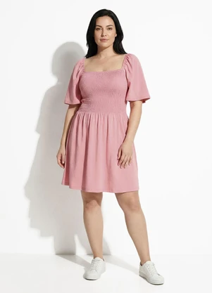 Fakini - Vestido Curto Rosa - FAKINI