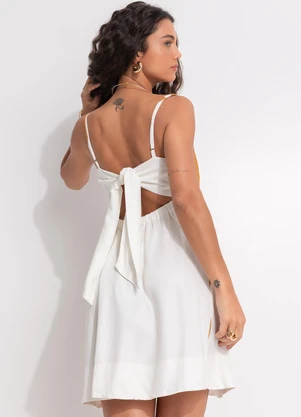 Farm - Vestido Curto Solare Off White - FARM