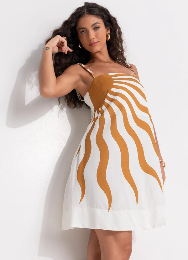 Farm - Vestido Curto Solare Off White 4