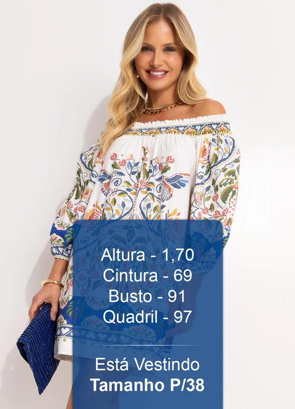 Farm - Vestido Curto Sonho Guarana Off White 5