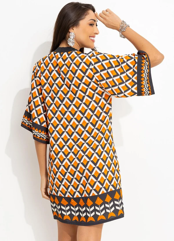 Farm - Vestido Curto Tambaqui Amarelo 2