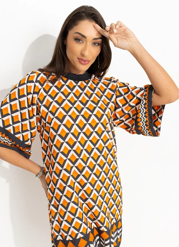 Farm - Vestido Curto Tambaqui Amarelo 4