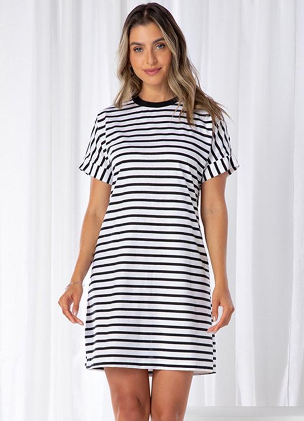 Use Modo - Vestido Curto Tshirt Branco