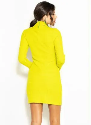 Colcci - Vestido Curto Tubinho de Tricot Verde - COLCCI