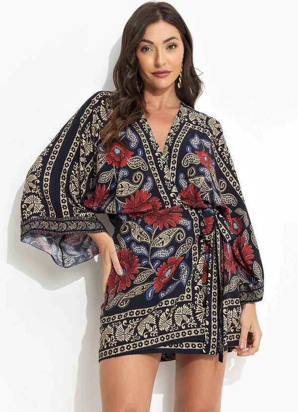 Farm - Vestido Curto Valentina Preto