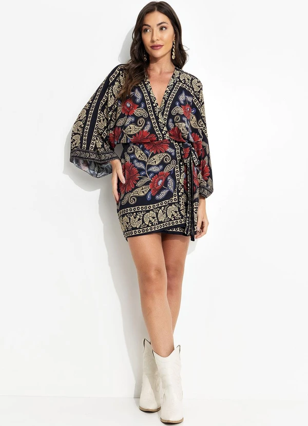 Farm - Vestido Curto Valentina Preto 3