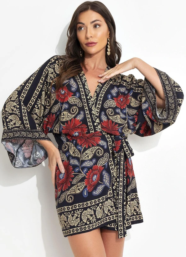 Farm - Vestido Curto Valentina Preto 6