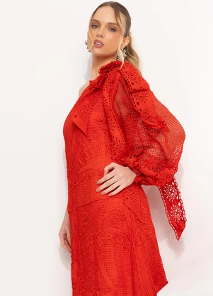 Farm - Vestido Cropped Vermelho - FARM