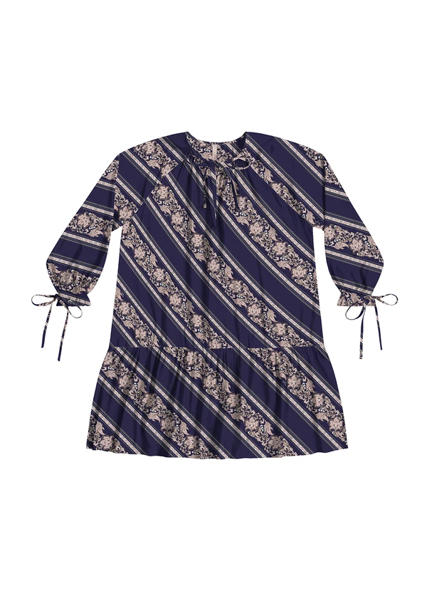 Angel - Vestido Curto Viscose Azul
