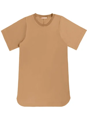 Angel - Vestido Curto Viscose Bege - ANGEL