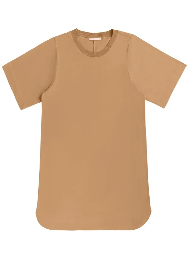 Angel - Vestido Curto Viscose Bege