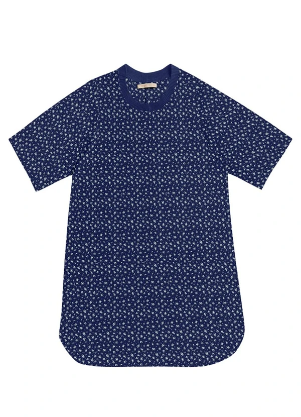 Angel - Vestido Curto Viscose Estampada Azul 3