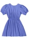 Angel - Vestido Curto Viscose Lisa Azul - variação: Azul