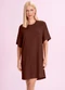 Angel - Vestido Curto Viscose Laranja - variação: Marrom
