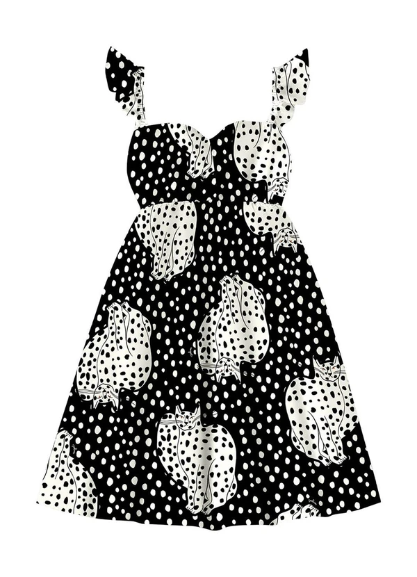 Angel - Vestido Curto Viscose Preto