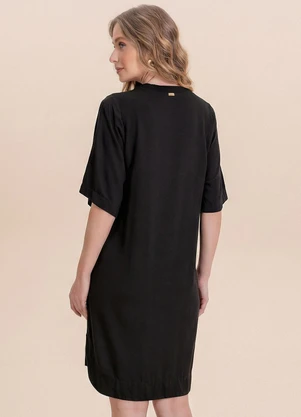 Angel - Vestido Curto Viscose Preto - ANGEL