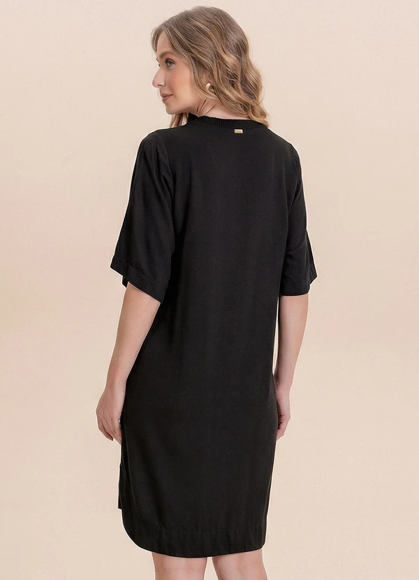 Angel - Vestido Curto Viscose Preto 2