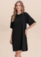 Angel - Vestido Curto Viscose Bege - variação: Preto