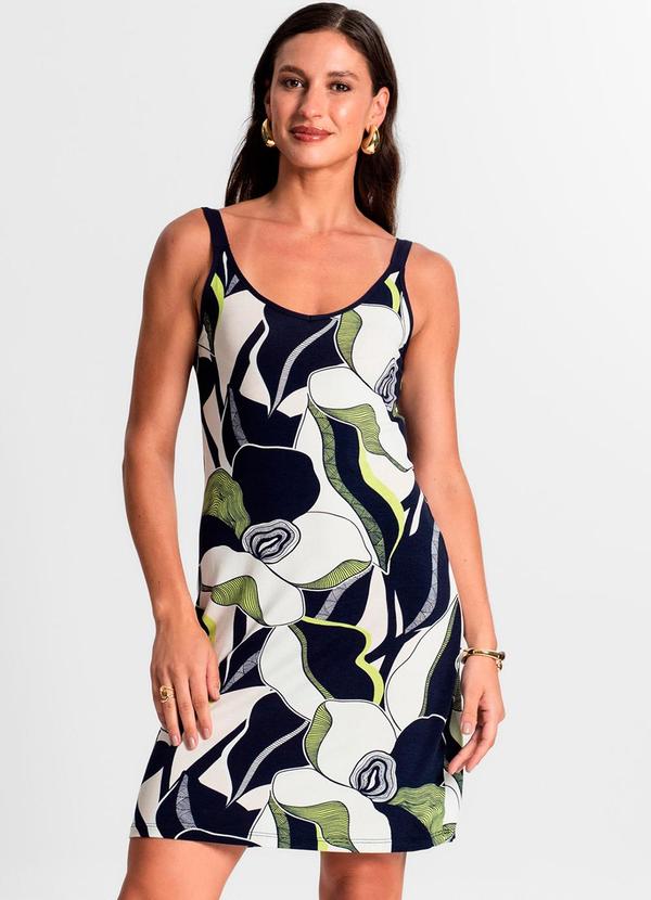 Rovitex - Vestido de Alça Estampado Verde 3