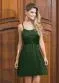 Moda Pop - Vestido de Alça Estampa de Laço - variação: Verde
